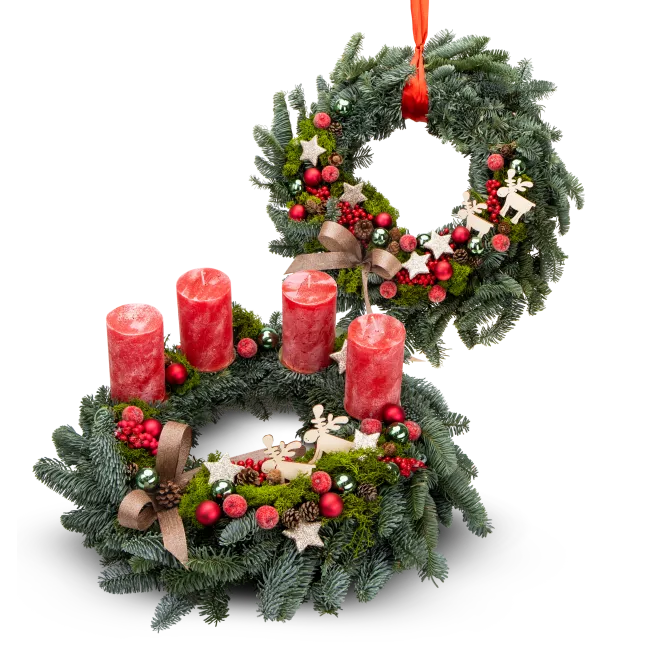 Christmas set of wreaths